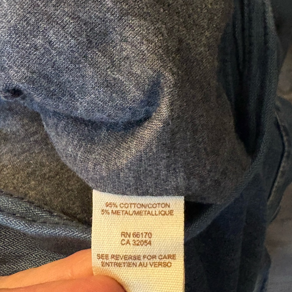 Free People Denim Blue chambray soft Utility Jacket with Charcoal Hood - Picture 5 of 5